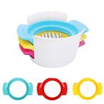 3 in 1 Egg Slicer for Hard Boiled Eggs, Stainless Steel Egg Cutter Multipurpose Strawberry Slicer for Egg Strawberry Banana Soft Food(Color)