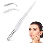 Hoyecl Manual Tattoo Microblading Pen Tattoo Machine Eyebrow Microblading Pens Best for Permanent Makeup Tattoo Supplies-Clear