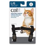 Catit Nylon Adjustable Cat Harness, Large, Black