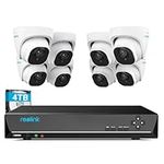 Reolink 4K PoE Camera Security System, 16CH 4K NVR with 4TB HDD and 8X 4K Outdoor Security Cameras with Person/Vehicle Detection, Night Vision, Audio, 24/7 Recording, RLK16-800D8