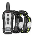 PATPET Dog Shock Collar with 2 Receivers, Dog Training Collar with Remote, Electric Dog Collar with Beep Vibration Shock for Small Medium Large 2 Dogs for 20 to 100 lbs