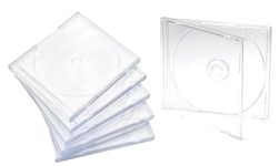 Maxtek 10.4 mm Standard Single Clear CD Jewel Case Assembled Clear Tray, 25 Pack