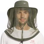 BASSDASH UPF 50+ Mosquito Net Hat w