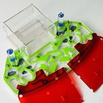 Large Size 24 * 18cm Arylic ANT NEST, ANT Farm, ANT Habitat, FORMICARIUM with Built-in Arena “Platform” (Green)