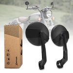 MIKANIX 1 YEAR WARRANTY HD Side Rear View Mirrors Wide-Angle for Maximum Visibility Compatible For RE Classic Reborn | Continental GT | Interceptor | Meteor | Hunter | Super Meteor