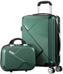 Mazam 2pcs Luggage Set with Trolley Bag Luggage Set Green