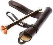 Gamekeepers Cottage gifts Copper Hunting Horn in Leather Case with Saddle Strap Horse Gift