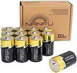 NANFU Alkaline D Cell Batteries, Lo