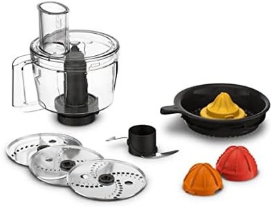 Moulinex Ensemble de 6 accessoires pour robots pâtissiers Coach et I Coach Touch, Bol multifonction + Disques à râper + Lame hachoir + Presse-agrume, Fresh Box XF652012