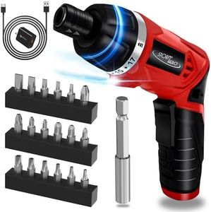 STORMHERO Cordless Electric Screwdriver, Electric Screwdriver Power Drill Bits, 18in1 Rotatable Electric Screwdriver, Rechargeable DIY Tools With LED light & QC3.0 Charger For Home, Office, Workplace