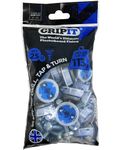 Gripit Blue Plasterboard Fixings - Pack of 25 - Heavy Duty Plasterboard Fixings for Drywall & Stud Walls, Holds Up to 113kg - For Mounting TVs, Kitchen Cupboards & Boilers - Easy Install & UK Designed