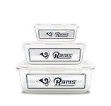 NFL Los Angeles Rams Glass Food Con