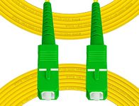 Fibergaga-10m(33ft) OS2 SC/APC to SC/APC Fiber Patch Cable Single Mode Fiber, Simplex, Length Option: 0.5M(1.6ft)-100m(328ft) 9/125μm 2.0mm Cable Diameter Fiber Optic Cable