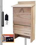 BestNest Triple-Celled Bat House Kit with Pole, 250 Bats