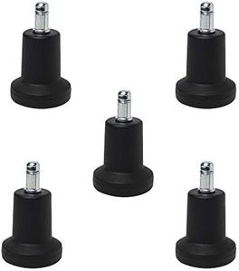 5PCS High Profile Bell Glides 2.5" Replacement Office Desk Chair or Stool Swivel Caster Wheels,Easy Conversion from Wheeled Casters to Stationary Feet to Protect Wood or Hardwood Floor