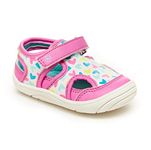 Stride Rite Unisex-Child Wave, Water Shoe Sport Sandal, Pink Multi, 5 Toddler