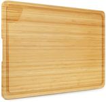 LotFancy Extra Large Bamboo Cutting Board, 30 x 20 Inch, Stove Top Cover Noodle Board, Wood Chopping Board for Kitchen with Juice Groove and Handle, Turkey Carving Board, Charcuterie Board