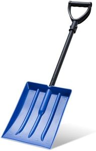 Snow Shovel for Kids Toddler, Thick Plastic Blade with Heavy Duty Metal Handle, 32 Inch Emergency Snow Shovel for Car, Comfort D-Grip, Light Weight Shovel for Driveway Home Garden Camping Beach, Blue