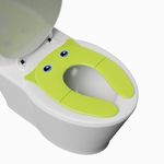 TECHHARK® Baby Potty Training Toilet Seat for Boys And Girls Kids, Non-Slip with Splash Guard, Fits Round & Oval Toilets, (TRAVEL GREEN)