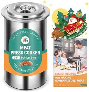 Newhai Ham Maker Meat Press Tool for Making Ham Meat Deli Meat Maker Homemade Lunch Meat Maker with Thermometer Stainless Steel