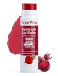 TrueWise® Tinted Lip Balm with SPF 50 PA+++ Brightening Beetroot Lip Balm For Dark Lips With Kojic Acid,Vitamin E, Soft, Glossy Lips- SPF lip balm for Women 5g