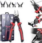 HASTHIP® 5-In-1 Multifunctional Wire Stripper, Combination Interchangeable Pliers Kit, Wire Stripper, Wire Crimping Tool, Linesman Pliers, Cable Cutter, Electricians Scissor with Storage Case