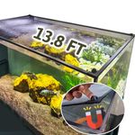 13.8 Feet DIY Magnetic Fish Aquarium Anti-Jumping net Cover, Mesh Screen Netting for Fish Aquarium Screen Top Cover, Aquarium Lid Prevents Fish, Reptiles from Jumping Out