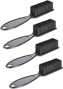 4 Pcs Barber Fade Brush Comb Scissors Cleaning Brush, Hair Tool, Salon Blade Shop Skin Fading Styling Sculpting Black 5.5 x 0.98 0.79 inches