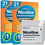 Aroamas Nicotine Patches to Help Quit Smoking, Stop Smoking - Delivered Over 24 Hours Nicotine Transdermal System to Stop Smoking Aids That Work (Stop Smoking Step 1 [2 Pack])