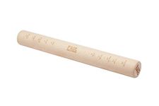 KitchenCraft Paul Hollywood Wooden Rolling Pin with Measurements, 43.5 x 5 cm (17" x 2")