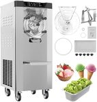 Acekool 2000W Single Flavor Hard Serve Ice Cream Machine, Commercial Gelato Maker Machine, 4.8-6.3 Gal/Hr, with LCD Touch Screen, Automatic Cleaning, High Productivity for Home Snack Bar & Restaurants