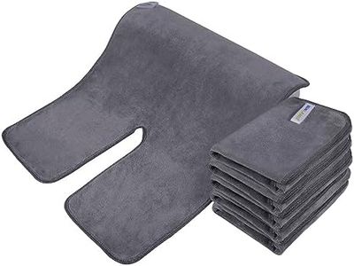 SINLAND Microfiber Facial Towels for Estheticians Soft Facial Cloth with Split Design Spa Towels for Facial Steam Massage and Cleansing Grey