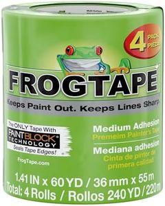 FrogTape Multi-Surface Painter's Tape, Green, 1.41 Inches x 60 Yards, 4 Pack (240660)