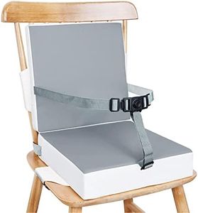Chair Increasing Cushion Dismountable Portable Washable Kids Baby Toddler Infant Harness Toddler Booster Dining Chair Highchair Seat Pad On the Go Seat Highten Pad Travel Storage Chair with Adjustable Buckle Strap (With Backrest)