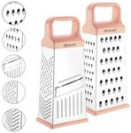 Floraware Stainless Steel 5 in 1 Vegetable Slicer Grater for Kitchen (Peach)