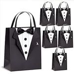 6 Pack Gift Bags with 3D Tuxedo Des