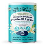 Four Sigmatic Organic Vegan Protein Powder | Sweet Vanilla Protein with Lion’s Mane, Chaga, Cordyceps and More | Clean Vegan Protein Elevated for Brain Function and Immune Support | 600g