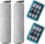 2 Main Roller Brush and 2 HEPA Filter Replacement Kits for Bissell for CrossWave HF2/3845N/3831 Floor Scrubber Wet/Dry Vacuum Cleaner Parts