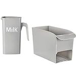 Roham Milk Bag Organizer and Milk Cup Container,Milk Bag Holder for Fridge, Grey