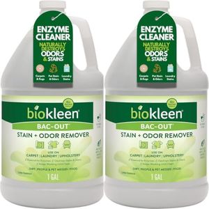 Biokleen Bac-Out Carpet Stain Remover Enzymatic, Destroys Stains & Odors Safely, for Pet Urine, Laundry, Diapers, Wine, Carpets, More, Eco-Friendly, Plant-Based