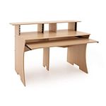 3 Tier Pro Audio Studio Desk by Gear4music, 8U, Natural