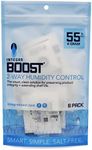 Integra Boost 55% RH Level - 4 Gram Size - Two-Way Humidity Control Pack - Incl. Replacement Indicator Cards - Food Storage & Herbs Moisture Balancer for Up to 1/2 oz (Pack of 6)