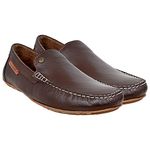 HX London Men's Synthetic Leather Pull-On Driving Style Loafers (Brown, 11Uk)