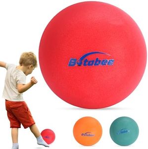 Botabee Red Foam Balls for Babies and Kids - Soft and Lightweight Grip Balls for Toddlers - Soft Foam Dodgeballs - Silent Ball for Classroom Indoor Play - Uncoated High Density Construction, 7 inches