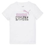 Puma Unisex Kid's Printed Regular Fit T-Shirt (67334602_White