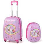 BABY JOY 2 PCS Kids Luggage Set, 13