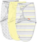 SwaddleMe Original Swaddle – Size Small, 0-3 Months, 3-Pack (Yellow Stripe)