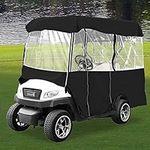 Kweetle Golf Cart Cover 78.7" 4-Sided Golf Cart Enclosure Club Car EZGO Yamaha with Roll-up Windshield, Universal Golf Cart Rain Cover Fits Club Car Fit for EZGO, Club Car, Yamaha Cart