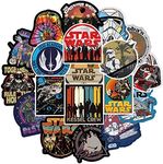 100Pcs Movies Stickers for Star Wars Water Bottles Laptop Phone Skateboard Car Computer Cool Cartoon Movie Stickers Vinyl Waterproof Aesthetic Stickers Pack for Teens Kids Adults Children Boys Girls