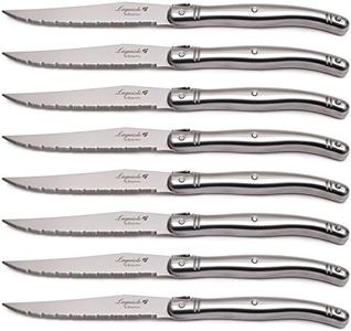 FlyingColors Laguiole Style Steak Knife Set, Stainless Steel, 8 Pieces